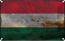 Blechschild 20x30 cm Ungarn Hungary Rost Flagge Fahne Wappen