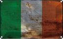 Blechschild 20x30 cm Irland Ireland Rost Flagge Fahne Wappen