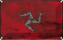 Blechschild 20x30 cm Isle of Wappen Man Rost Flagge Fahne