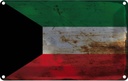 Blechschild 20x30 cm Kuwait Rost Flagge Fahne Wappen