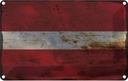 Blechschild 20x30 cm Lettland Latvia Rost Flagge Fahne Wappen