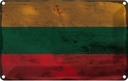 Blechschild 20x30 cm Litauen Lithuania Rost Flagge Fahne Wappen