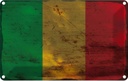 Blechschild 20x30 cm Mali Rost Flagge Fahne Wappen