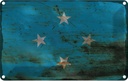 Blechschild 20x30 cm Mikronesien Micronesia Rost Flagge Fahne Wappen