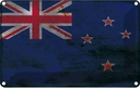 Blechschild 20x30 cm Neuseeland New Zealand Rost Flagge Fahne Wappen