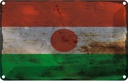 Blechschild 20x30 cm Niger Rost Flagge Fahne Wappen