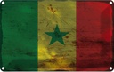 Blechschild 20x30 cm Senegal Rost Flagge Fahne Wappen