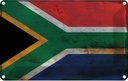 Blechschild 20x30 cm Südafrika South Africa Rost Flagge Fahne Wappen