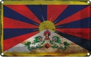 Blechschild 20x30 cm Tibet Rost Flagge Fahne Wappen