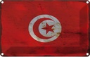 Blechschild 20x30 cm Tunesien Tunisia Rost Flagge Fahne Wappen