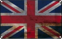 Blechschild 20x30 cm Union Jack United Kingdom Rost Flagge Fahne Wappen
