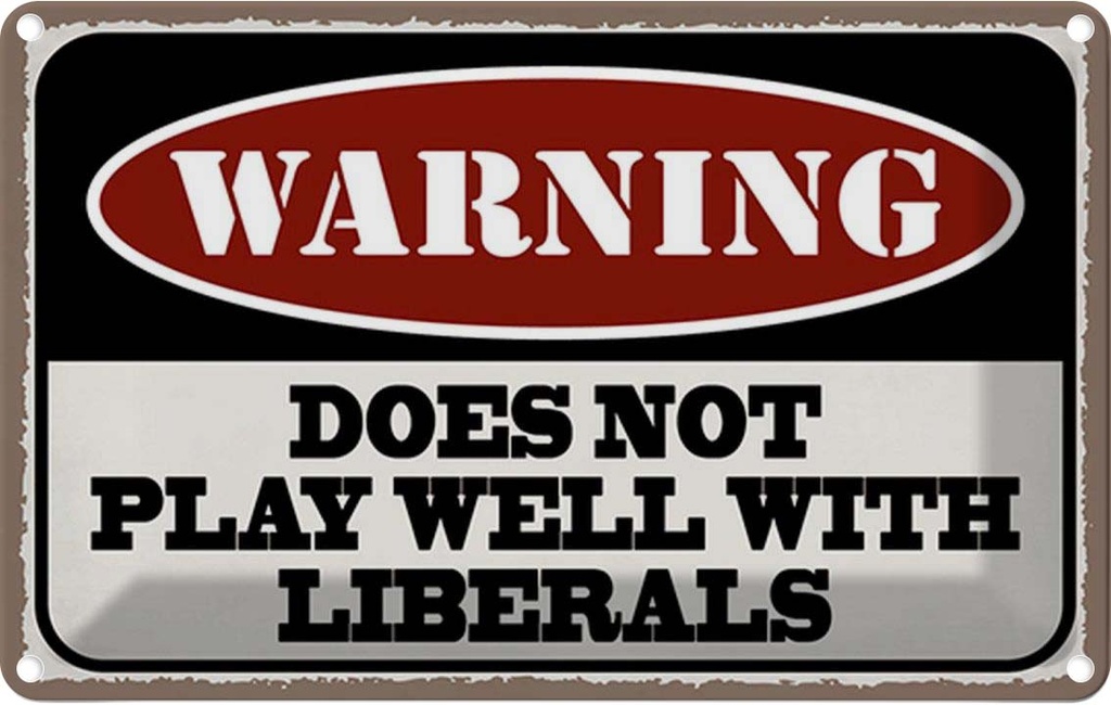 Blechschild 20x30 cm Warning does not play well with Warnschild Hinweisschild Sicherheit Vorsicht