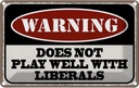 Blechschild 20x30 cm Warning does not play well with Warnschild Hinweisschild Sicherheit Vorsicht