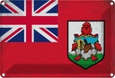 Blechschild 20x30 cm Bermuda Vintage Flagge Fahne Wappen