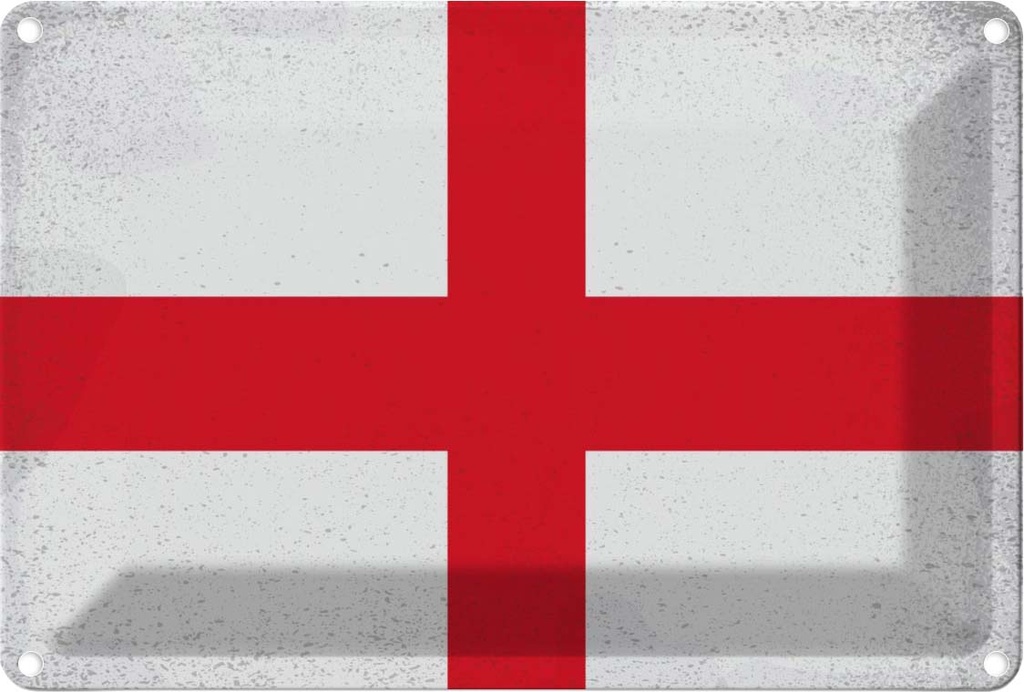 Blechschild 20x30 cm England Vintage Flagge Fahne Wappen