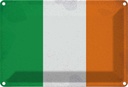 Blechschild 20x30 cm Irland Ireland Vintage Flagge Fahne Wappen