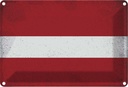 Blechschild 20x30 cm Lettland Latvia Vintage Flagge Fahne Wappen