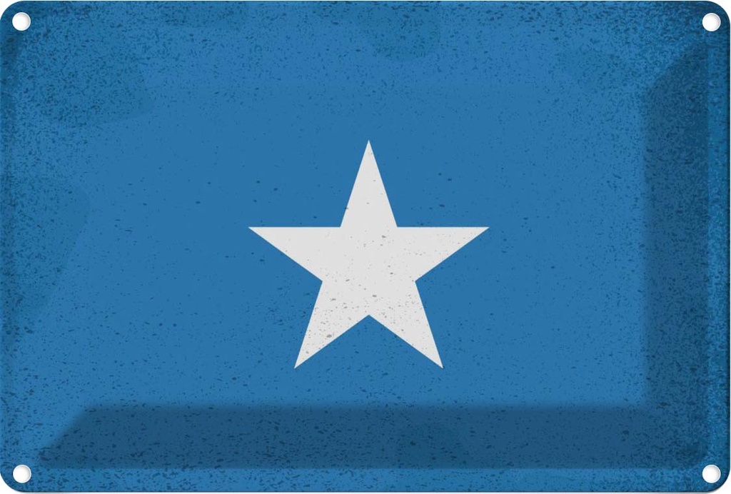 Blechschild 20x30 cm Somalia Vintage Flagge Fahne Wappen