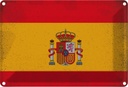 Blechschild 20x30 cm Spanien Spain Vintage Flagge Fahne Wappen