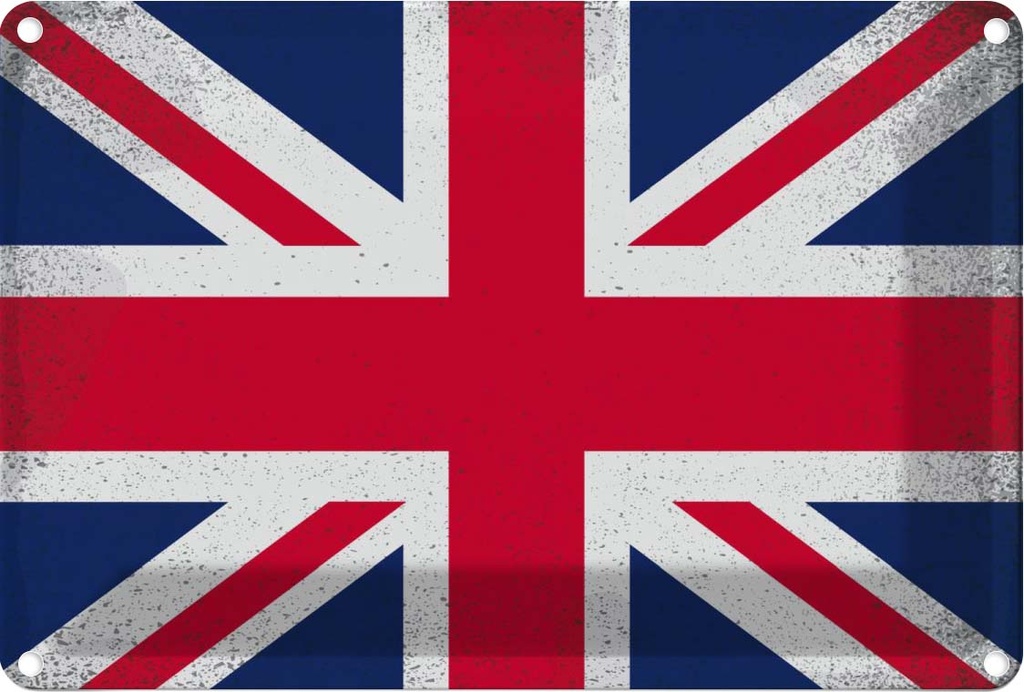 Blechschild 20x30 cm Union Jack United Kingdom Vintag Flagge Fahne Wappen