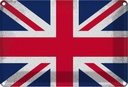 Blechschild 20x30 cm Union Jack United Kingdom Vintag Flagge Fahne Wappen