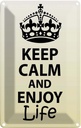 Blechschild 18x12 cm Keep Calm and enjoy life Yoga