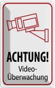 Blechschild 18x12 cm Achtung Videoüberwachung Warnschild Hinweisschild Sicherheit Vorsicht