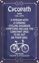Blechschild 18x12 cm Cycopath chronic cycling Sport Hobby