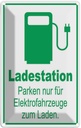 Blechschild 18x12 cm Ladestation nur Elektrofahrzeuge Warnschild Hinweisschild Sicherheit Vorsicht