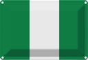 Blechschild 12x18 cm Nigerias Nigeria Flagge Fahne Wappen