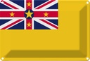 Blechschild 12x18 cm Niues Niue Flagge Fahne Wappen
