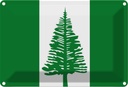 Blechschild 12x18 cm Norfolkinsel Norfolk Island Flagge Fahne Wappen