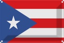 Blechschild 12x18 cm Puerto Ricos Rico Flagge Fahne Wappen