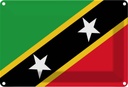Blechschild 12x18 cm St. Kitts und Nevis Saint Flagge Fahne Wappen