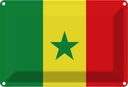 Blechschild 12x18 cm Senegal Flagge Fahne Wappen