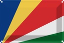 Blechschild 12x18 cm Seychellen Seychelles Flagge Fahne Wappen