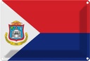 Blechschild 12x18 cm Sint Maartens Maarten Flagge Fahne Wappen