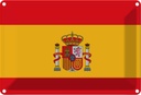 Blechschild 12x18 cm Spaniens Spain Flagge Geburtstag Feiern Party Fahne Wappen