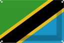 Blechschild 12x18 cm Tansanias Tanzania Flagge Fahne Wappen