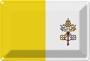 Blechschild 12x18 cm Vatikanstadt Vatican City Flagge Fahne Wappen