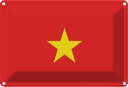 Blechschild 12x18 cm Vietnams Vietnam Flagge Fahne Wappen