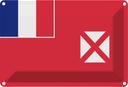Blechschild 12x18 cm Wallis und Futuna Flagge Fahne Wappen