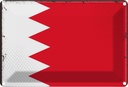 Blechschild 12x18 cm Bahrains Bahrain Flagge Fahne Wappen