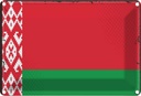 Blechschild 12x18 cm Weißrussland Belarus Flagge Fahne Wappen