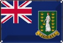 Blechschild 12x18 cm Britischen Jungferninseln Flagge Fahne Wappen