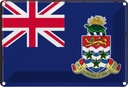 Blechschild 12x18 cm Cayman Islands Flagge Fahne Wappen