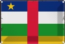Blechschild 12x18 cm Zentralafrikanischen Republik R Flagge Fahne Wappen