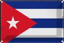 Blechschild 12x18 cm Kubas Cuba Flagge Fahne Wappen