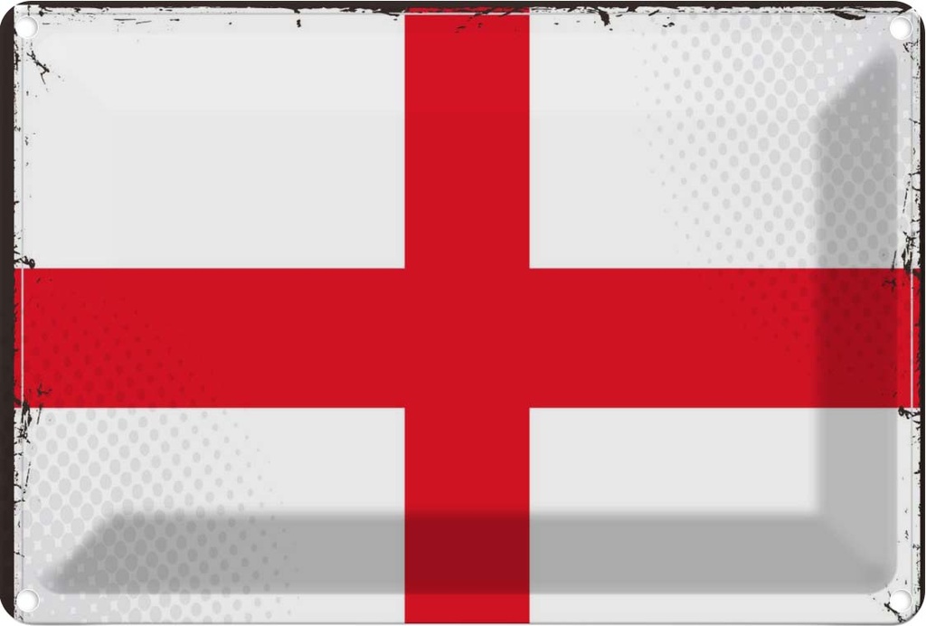 Blechschild 12x18 cm Englands England Flagge Fahne Wappen