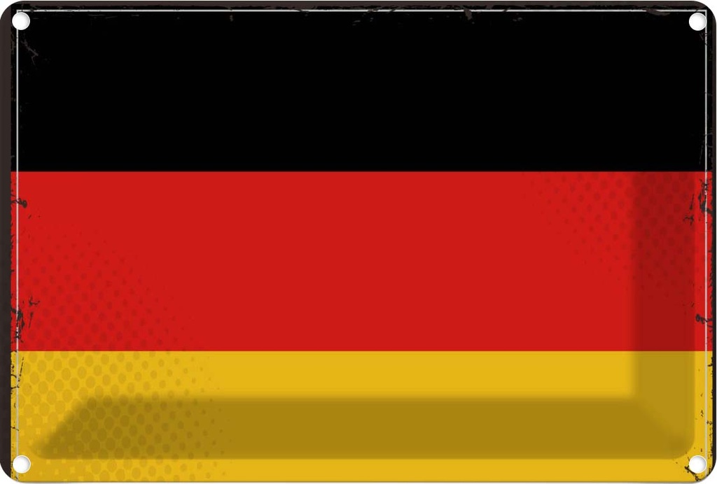 Blechschild 12x18 cm Deutschlands Germany Flagge Fahne Wappen